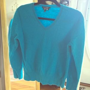 Aqua colored cashmere sweater